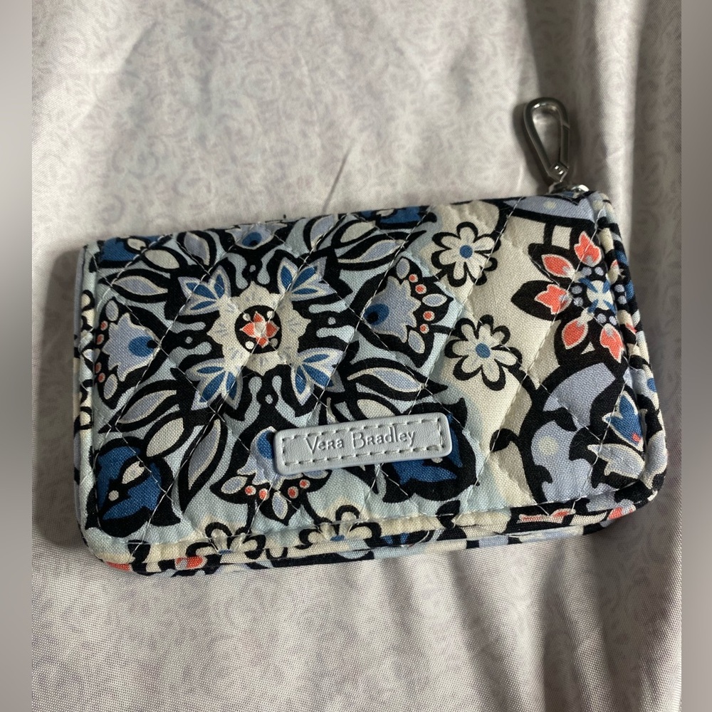Vera Bradley Blue and Pink Floral Wallet